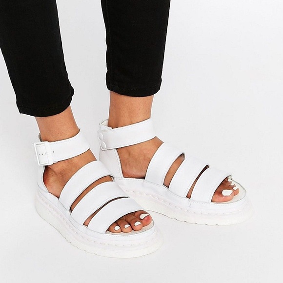 Dr Martens Clarissa White Chunky Sandal - Picture 2 of 15
